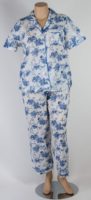 La Cera - Short Sleeved Collared Pajama Set