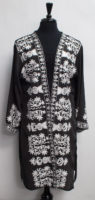 Longer Embroidered Black and White Jacket by "Bok Style"