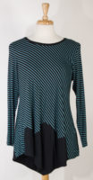Diagonal Striped Tunic by Comfy USA