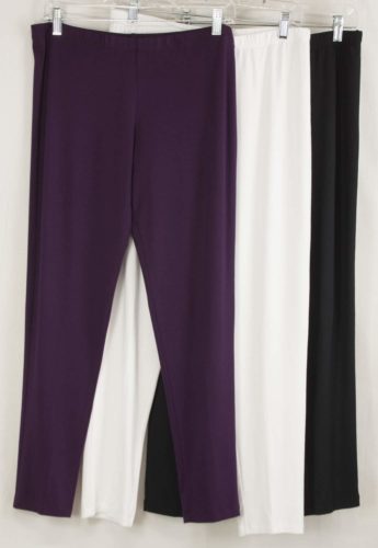 Comfy USA Long Leggings - Purple, White, and Black