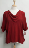 Gentle Cowl V-Neck Top by "Dairi"
