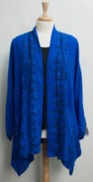Electric Blue Print/Solid Combo Jacket by "Dairi"