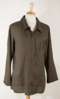 Flax Solid Blouse with Bias Cut Back (2 Colors)