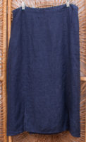 Denim Blue Linen "Out" Skirt by FLAX