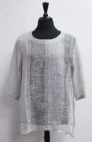Natural Stripe Loose Weave Top by "Focus"