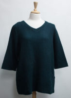 V-neck Waffle Weave Tunic by "Focus"