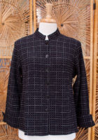 Black Plaid Pocket Jacket by "Habitat"