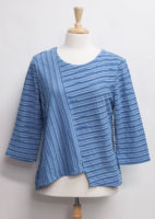 Striped Asymmetric Pullover by "Habitat (2 colors)