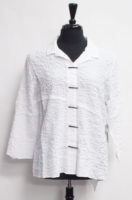 Pucker Weave Asymmetrical Shirt (2 colors)