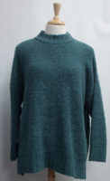 Cozy Ocean Green Alpaca Wool Sweater by “Iridium”