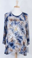 Jess and Jane - Mono Flower Print Tunic