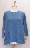 Solid Blue Cotton Top by "Jess and Jane"
