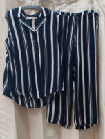 Sleeveless Striped PJ Set by "La Cera"