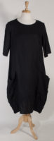 Black Linen Dress by Luukaa