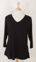Parsley and Sage - Solid Black Top with Back Buttons