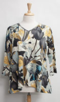 Hattie Print Top with Tulip Hem by "Parsley and Sage"