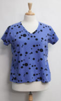 Short Sleeved V-Neck Polkadot Top by "Prairie Cotton" (3 colors)
