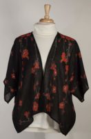 Cocoon House Kimono Sleeve Lightweight Wool Jacket - Black Cherry